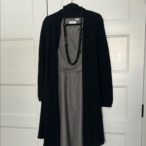 Calvin Klein Black and Gray Dress Ensemble